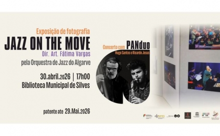 EXPOSIÇÃO «JAZZ ON THE MOVE» INAUGURA NO DIA 30 DE ABRIL, NA BIBLIOTECA MUNICIPAL DE SILVES, COM CONCERTO ESPECIAL