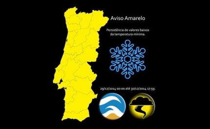 Portugal continental sob aviso amarelo devido às temperaturas baixas