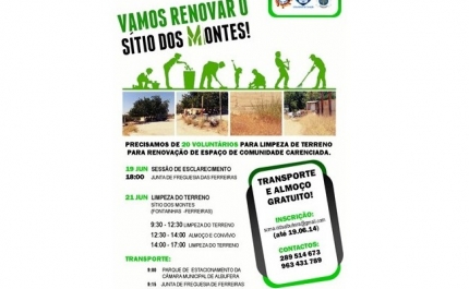 VAMOS RENOVAR O SÍTIO DOS MONTES!  (AÇÃO DE VOLUNTARIADO)