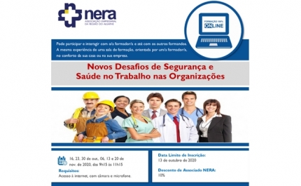 ÚLTIMAS INSCRIÇÕES: Formação Online - Novos Desafios de Segurança e Saúde no Trabalho nas Organizações