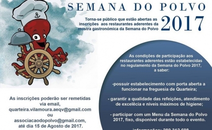 Abertas as inscrições para a Semana do Polvo 2017 