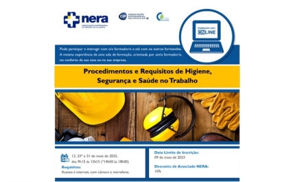 Formação Online - Procedimentos e Requisitos de Higiene, Segurança e Saúde no Trabalho