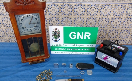 GNR apreende munições e recupera objetos furtados em Loulé
