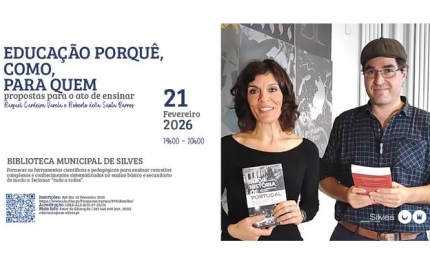 FORMAÇÃO «EDUCAÇÃO, PORQUÊ, PARA QUEM: PROPOSTAS PARA O ATO DE ENSINAR» COM ROBERTO BARROS E RAQUEL VARELA