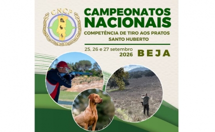 Confederação Nacional dos Caçadores Portugueses e Federação Alentejana de Caçadores organizam Campeonatos Nacionais de Competência de Tiro aos Pratos e de Santo Huberto, em Beja