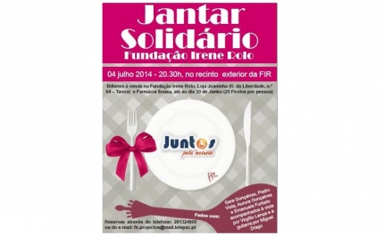 Fundação Irene Rola organiza Jantar Solidário