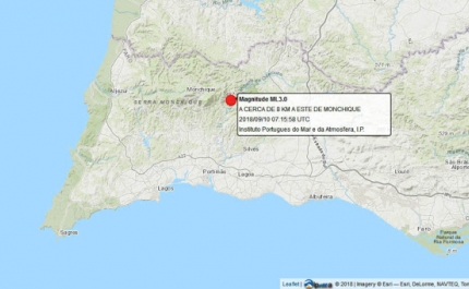 Sismo de 3,0 foi sentido no Algarve