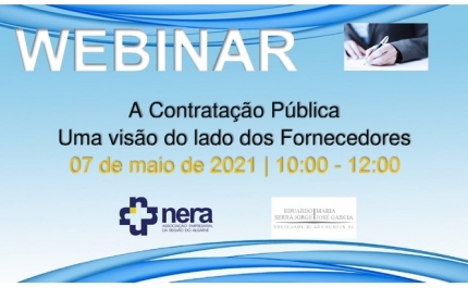 ÚLTIMAS INSCRIÇÕES | WEBINAR: A Contratação Pública - Uma visão do lado dos Fornecedores 