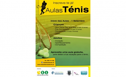 Inscrições abertas para Aulas de Ténis no CTL