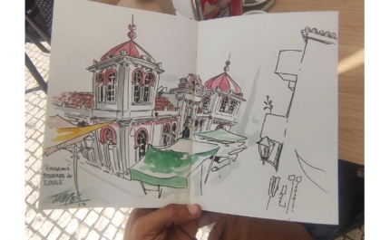 Evento Urban Sketchers encanta no Mercado Municipal de Loulé 