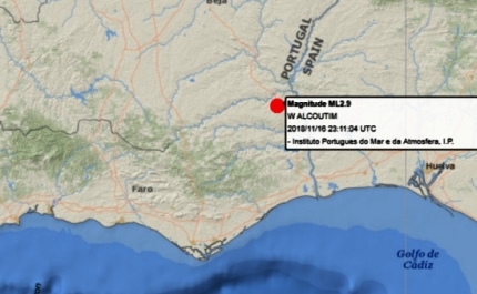Sismo 2.9 a Norte de Alcoutim 