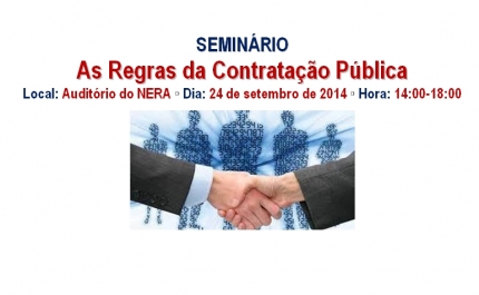 Seminário “As Regras da Contratação Pública” no NERA