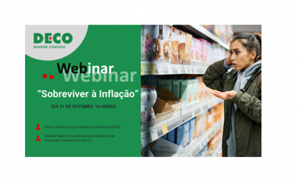 Webinar DECO «Sobreviver à Inflação» - 31 de outubro
