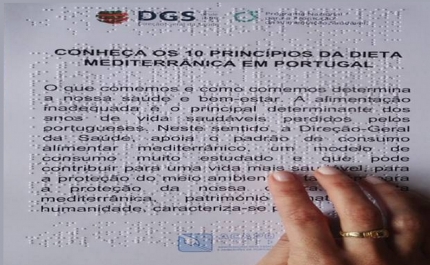 Os princípios da Dieta Mediterrânica em Braille