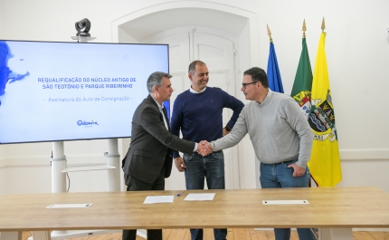 INÍCIO DA EMPREITADA DA REQUALIFICAÇÃO DO NÚCLEO ANTIGO E PARQUE RIBEIRINHO DE SÃO TEOTÓNIO 