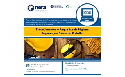 Formação Online - Procedimentos e Requisitos de Higiene, Segurança e Saúde no Trabalho