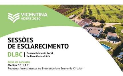 A Vicentina promove Sessões de Esclarecimento sobre os apoios PEPAC aos Pequenos Investimentos na Bioeconomia e na Economia Circular