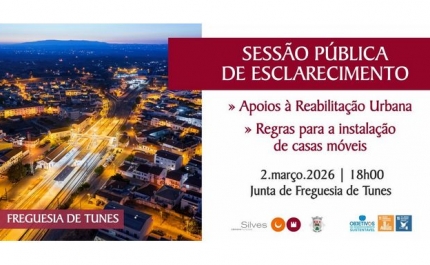 MUNICIPIO DE SILVES REALIZA, DIA 02 DE MARÇO, SESSÃO PÚBLICA DE ESCLARECIMENTO EM TUNES