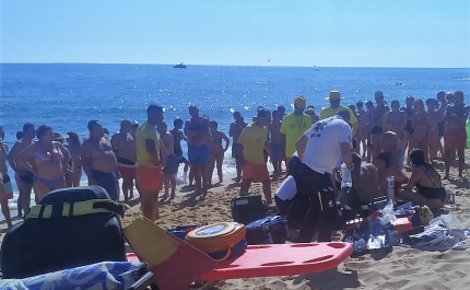Homem de 77 anos morre após paragem cardiorrespiratória na praia de Quarteira em Loulé