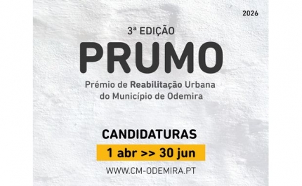 MUNICÍPIO DE ODEMIRA ABRE CANDIDATURAS AO PRÉMIO DE REABILITAÇÃO URBANA 2026