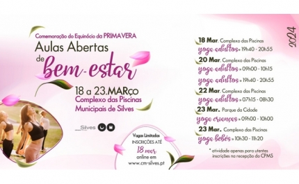 MUNICÍPIO DE SILVES COMEMORA O EQUINÓCIO DA PRIMAVERA COM AULAS ABERTAS DE YOGA