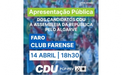 A CDU divulga os seus candidatos às eleições Legislativas em ato de apresentação pública          