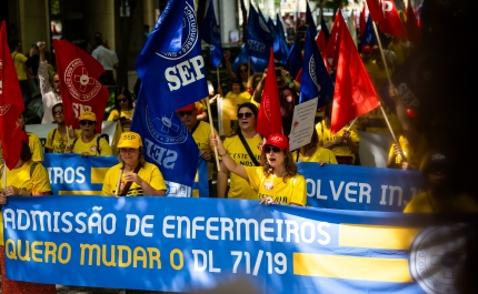 Greve dos enfermeiros com adesão global de 76,8%