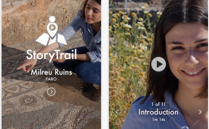 Aplicação story trail das Ruínas Romanas de Milreu