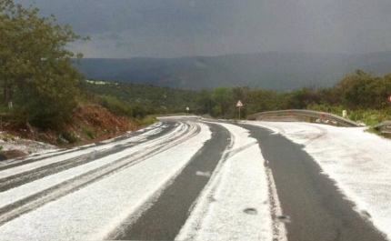 Queda Intensa de Granizo na Serra do Caldeirão 