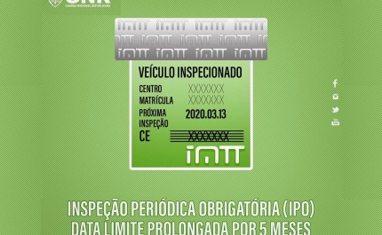 GNR LEMBRA QUE DATA DA INSPEÇÃO PERIÓDICA OBRIGATÓRIA FOI PROLONGADA POR CINCO MESES