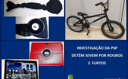 PSP DETÉM JOVEM POR ROUBOS E FURTOS 