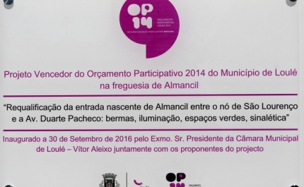 OBRA DE ALMANCIL VENCEDORA DA 1º EDIÇÃO DO ORÇAMENTO PARTICIPATIVO FOI INAUGURADA