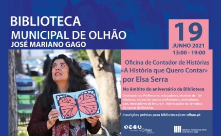 Elsa Serra ensina a contar histórias na Biblioteca Municipal José Mariano Gago