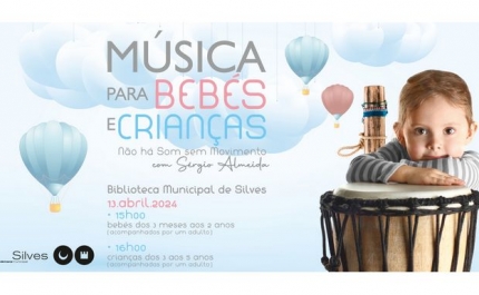 MÚSICA PARA BEBÉS E CRIANÇAS REGRESSA DIA 13 DE ABRIL À BIBLIOTECA MUNICIPAL DE SILVES