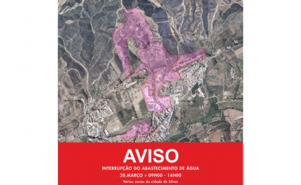 INTERRUPÇÃO DO FORNECIMENTO DE ÁGUA NO DIA 30 DE MARÇO, EM VÁRIOS ARRUAMENTOS DA CIDADE DE SILVES