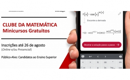 UALG DISPONIBILIZA MINICURSOS DE MATEMÁTICA GRATUITOS PARA TODOS OS CANDIDATOS AO ENSINO SUPERIOR