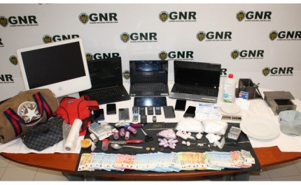 Almancil e Sintra – Seis detidos com mais de 1 300 doses de cocaína