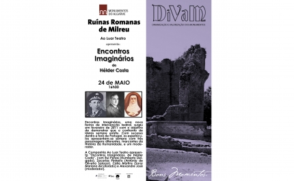 Ao Luar Teatro apresenta -Encontros Imaginários- de Hélder Costa nas Ruínas de Milreu.