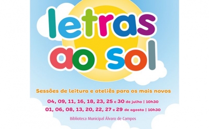Em julho e agosto há «Letras ao Sol» na Biblioteca Municipal de Tavira 