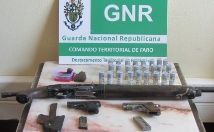 GNR efetua detenções em Portimão e Albufeira por tráfico de estupefacientes e detenção de arma proibida