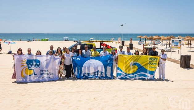 Castro Marim é o primeiro município do Algarve e hastear Bandeira Azul, Praia Acessível e Qualidade de Ouro