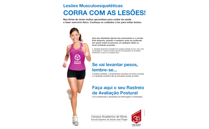 Campanha com a temática - Lesões músculoesqueléticas: 