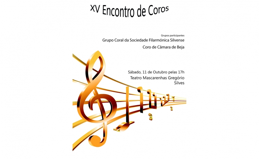 ENCONTRO DE COROS É DIA 11 DE OUTUBRO