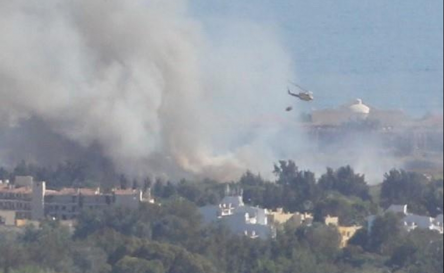 Imagem recolhida desde a praia de Faro (17:15)