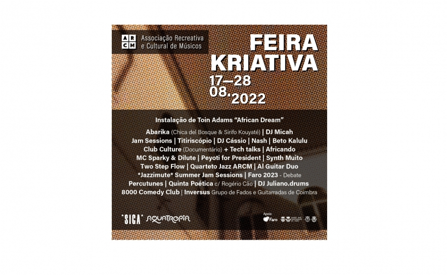 Associação Recreativa e Cultural de  Músicos apresenta a Feira Kriativa – Música, comédia, poesia, teatro e muito mais