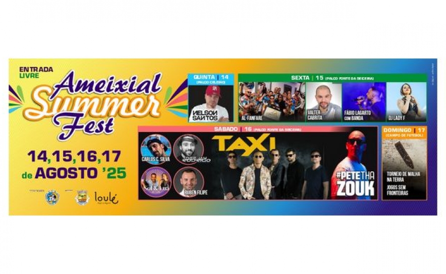 TAXI e Pete Tha Zouk são os grandes destaques do Ameixial Summer Fest 2025
