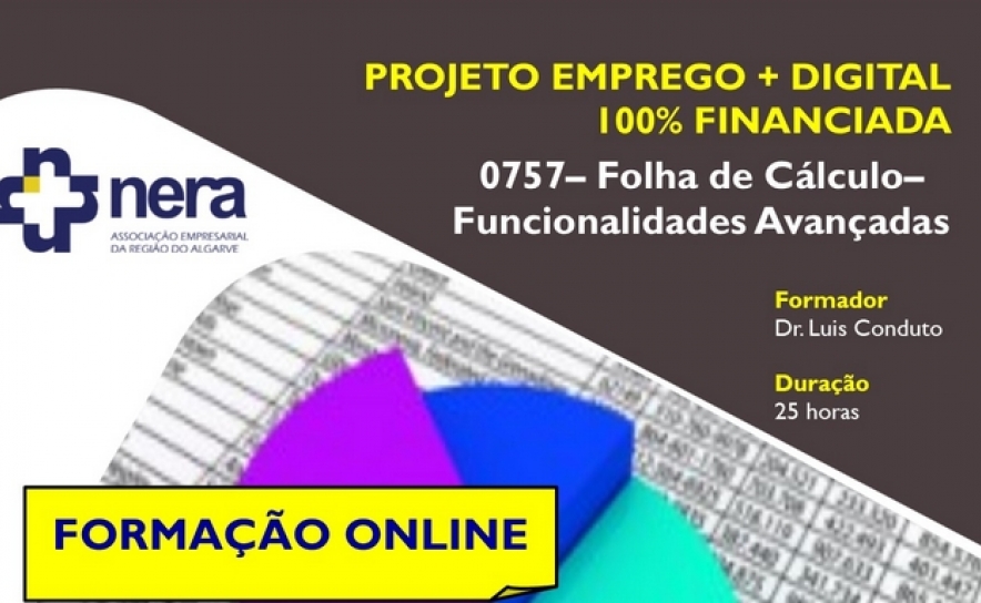 Formação Gratuita: Projeto EMPREGO + DIGITAL | Folha de Cálculo - Funcionalidades Avançadas