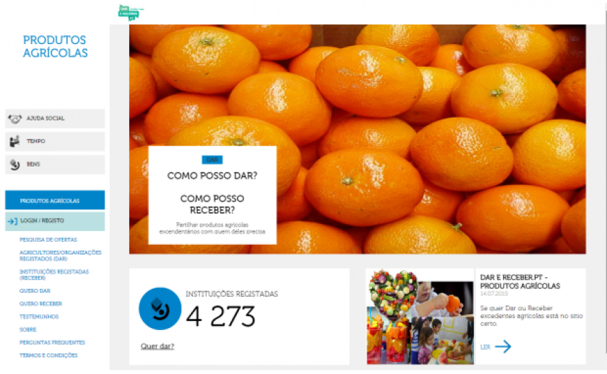 Agricultores já podem doar produtos através de plataforma digital