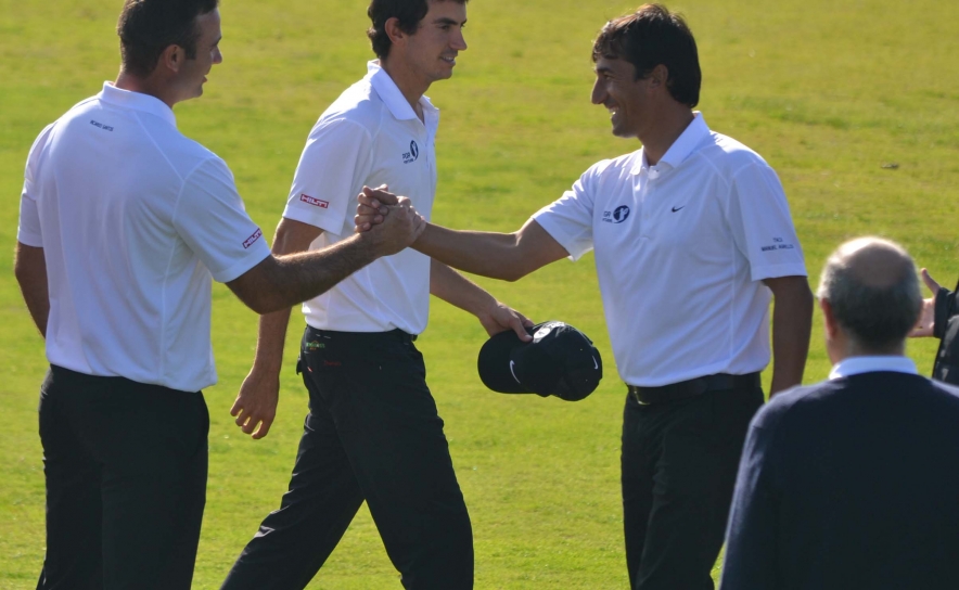 Ricardo Santos cumprimenta Sérgio Ribeiro-LR