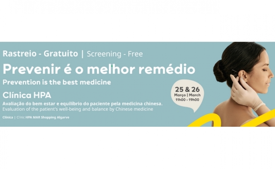 MAR Shopping Algarve promove ação de saúde preventiva nos dias 25 e 26 de março MAR Shopping Algarve promove ação de saúde preventiva nos dias 25 e 26 de março